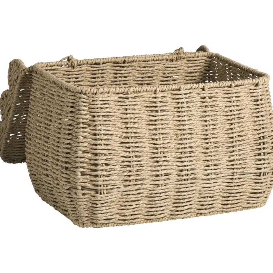 Mand Moda met deksel - bruin - 27x37x23 cm