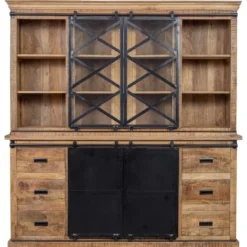 Mangohoutonline - Buffetkast Denver 200x220cm Rechthoekig Bruin