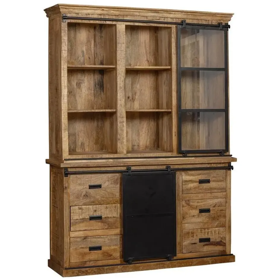 Mangohoutonline - Buffetkast Denver 140cm Recht Rechthoekig Bruin