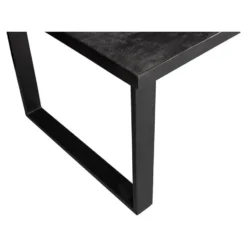 Mangohoutonline - Eettafel Britt Black 180x100cm Rechthoekig Zwart
