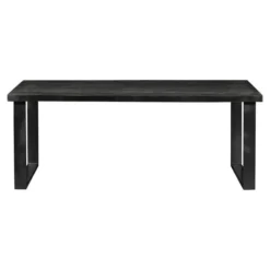 Mangohoutonline - Eettafel Britt Black 180x100cm Rechthoekig Zwart