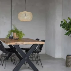 Mangohoutonline - Eettafel Columbus 260x100cm Rechthoekig Bruin