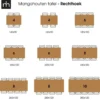Mangohoutonline - Eettafel Columbus 300x120cm Rechthoekig Bruin