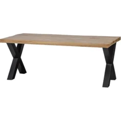 Mangohoutonline - Eettafel Columbus 240x100cm Rechthoekig Bruin