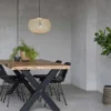 Mangohoutonline - Eettafel Columbus 180x100cm Rechthoekig Bruin