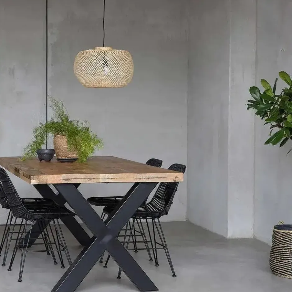 Mangohoutonline - Eettafel Columbus 180x100cm Rechthoekig Bruin