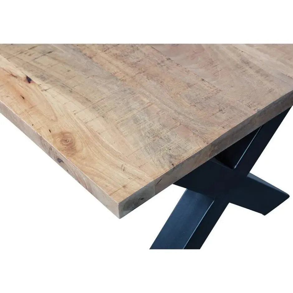 Mangohoutonline - Eettafel Columbus 180x100cm Rechthoekig Bruin