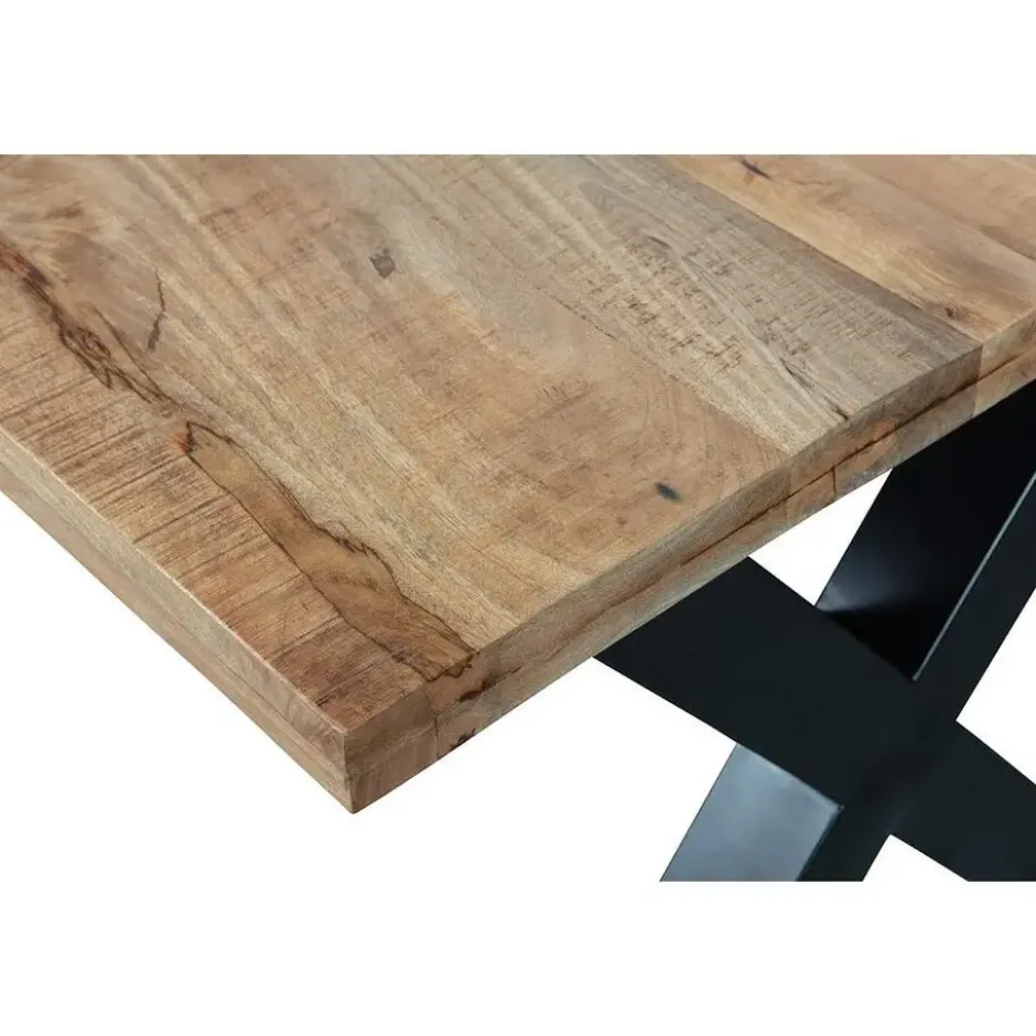 Mangohoutonline - Eettafel Columbus 180x100cm Rechthoekig Bruin