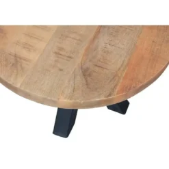 Mangohoutonline - Eettafel Madison 120cm Rond - Bruin - Mahom
