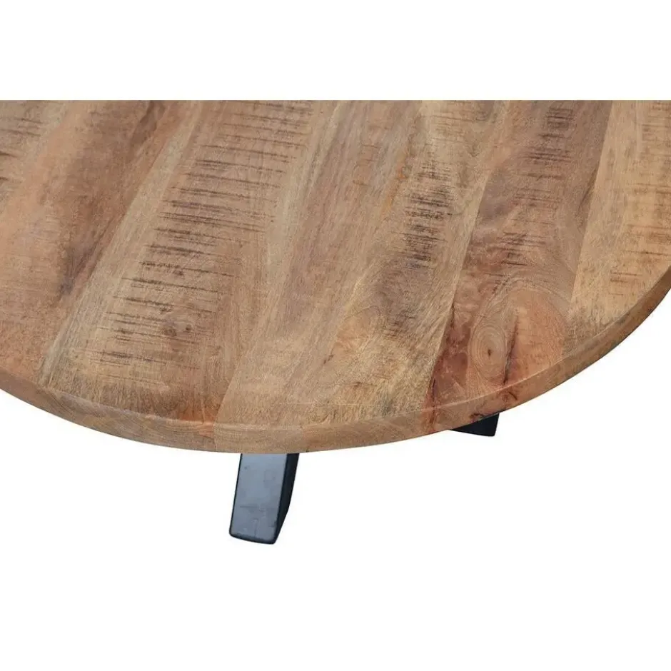 Mangohoutonline - Eettafel Madison 120cm Rond - Bruin - Mahom