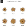 Mangohoutonline - Eettafel Madison Black Ø 120 Rond - Zwart - Mahom