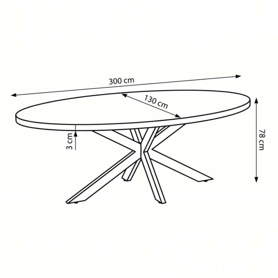 Mangohoutonline - Eettafel Memphis 140x90cm Rechthoekig Bruin