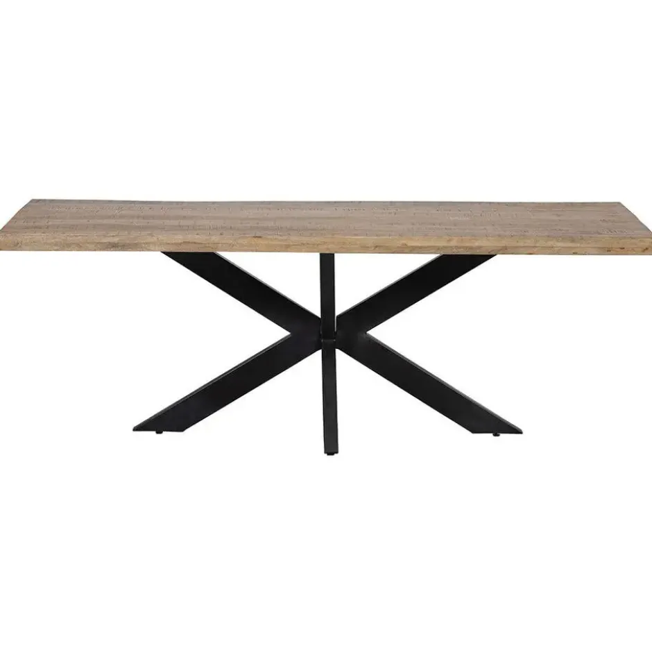 Mangohoutonline - Eettafel Memphis 140x90cm Rechthoekig Bruin
