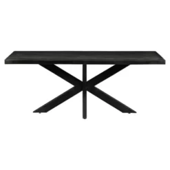 Mangohoutonline - Eettafel Memphis Black 180x100cm Rechthoekig