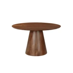 Mangohoutonline - Eettafel Nova 150cm Donkerbruin Rond Donkerbruin