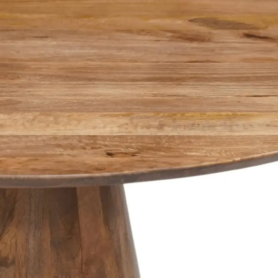 Mangohoutonline - Eettafel Nova 150cm Rond - Bruin - Mahom