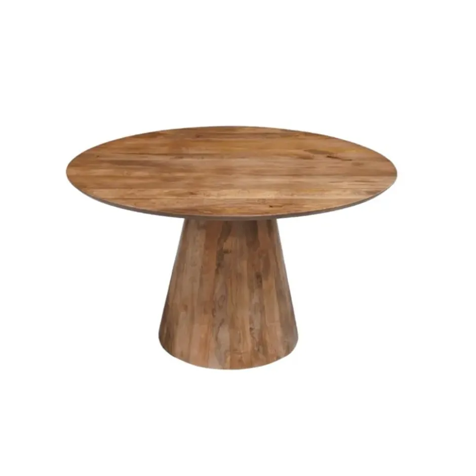 Mangohoutonline - Eettafel Nova 150cm Rond - Bruin - Mahom