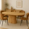 Mangohoutonline - Eettafel Nova Capsule 160x90cm Rechthoekig Bruin