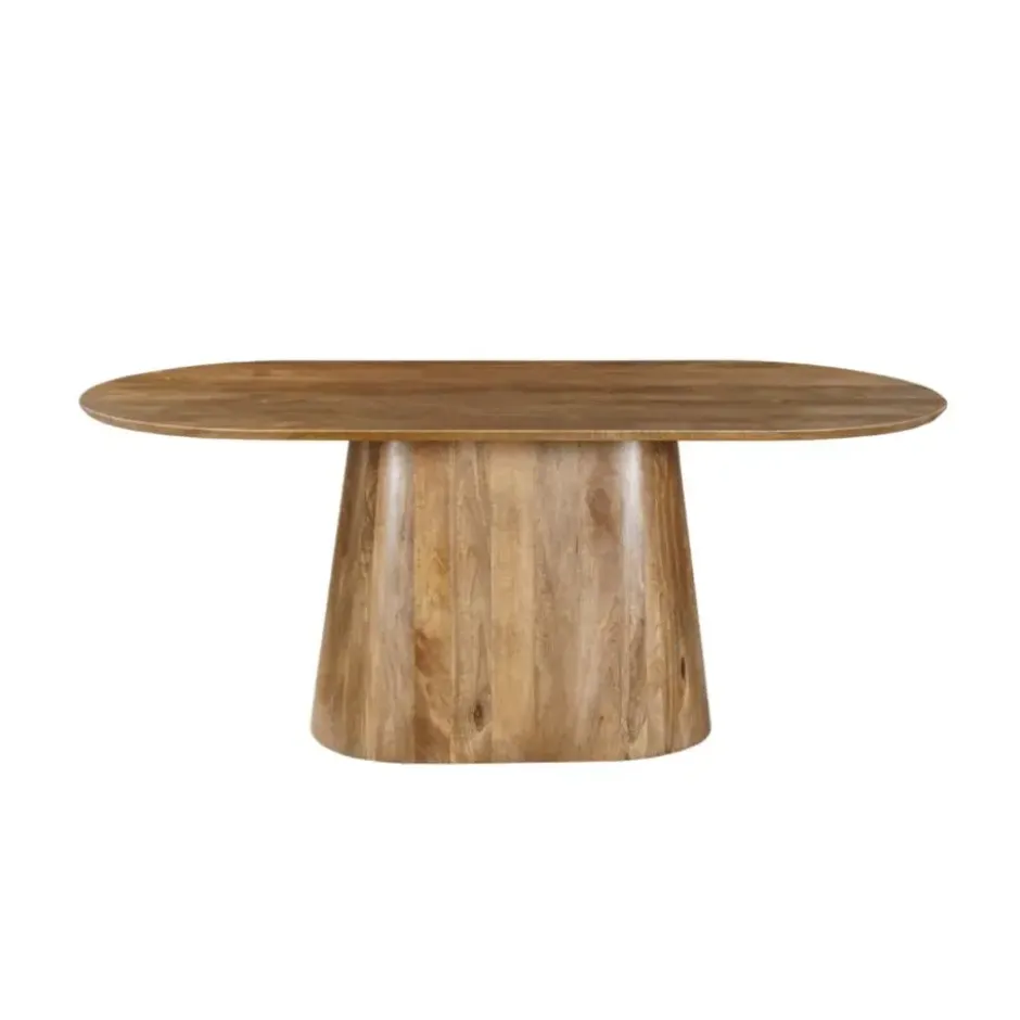 Mangohoutonline - Eettafel Nova Capsule 180x90cm Rechthoekig Bruin