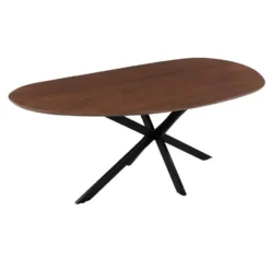 Mangohoutonline - Eettafel Organisch Alessia 210x100cm Walnoot