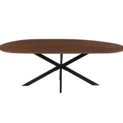 Mangohoutonline - Eettafel Organisch Alessia 210x100cm Walnoot