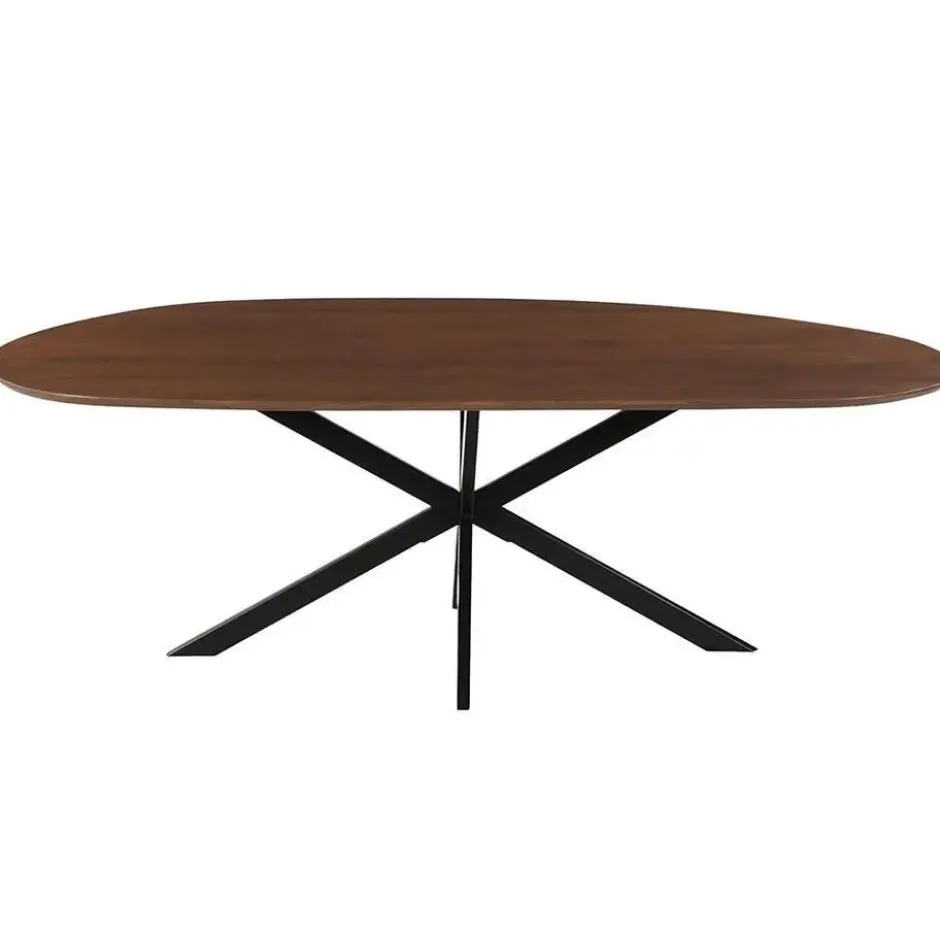 Mangohoutonline - Eettafel Organisch Alessia 210x100cm Walnoot