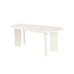 Mangohoutonline - Eettafel Organisch Savannah Mircocement Paneelpoot