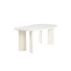 Mangohoutonline - Eettafel Organisch Savannah Mircocement Paneelpoot