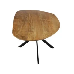 Mangohoutonline - Eettafel Organisch Alessia 210x100cm - Bruin - Mahom