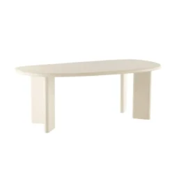Mangohoutonline - Eettafel Organisch Savannah Microcement Paneelpoot