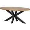 Mangohoutonline - Eettafel Tulsa 240x110cm Ovaal - Bruin - Mahom
