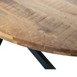Mangohoutonline - Eettafel Tulsa 210x100cm Ovaal - Bruin - Mahom