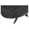 Mangohoutonline - Eettafel Tulsa Black 300x130cm Ovaal Zwart