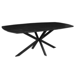 Mangohoutonline - Eettafel Vicenza Black Deens 210x100cm Ovaal
