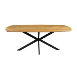 Mangohoutonline - Eettafel Vicenza Deens 240x110cm Ovaal Bruin