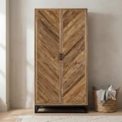 Mangohoutonline - Kast Reno 100cm Rechthoekig - Bruin - Mahom