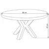 Mangohoutonline - Salontafel Glendale 90cm Rond - Bruin - Mahom