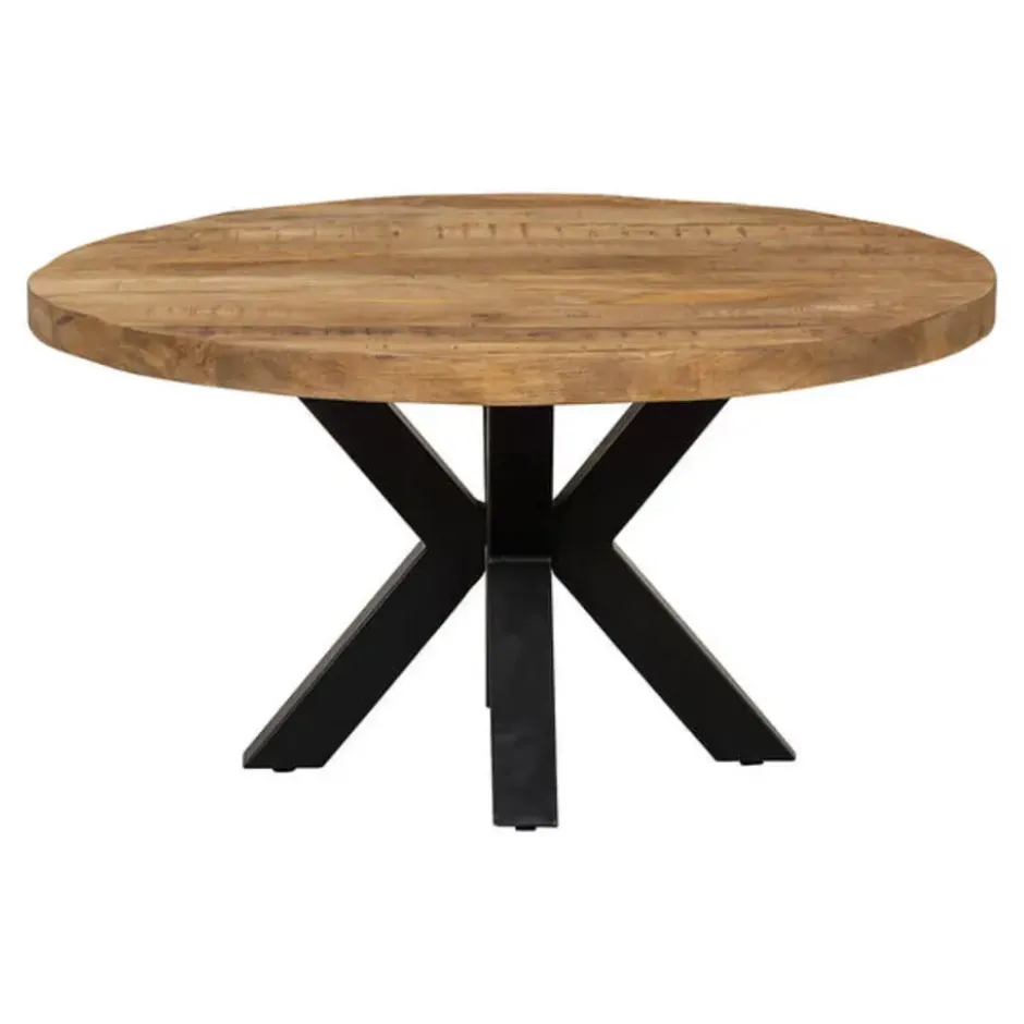 Mangohoutonline - Salontafel Glendale 90cm Rond - Bruin - Mahom