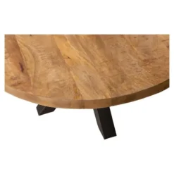 Mangohoutonline - Salontafel Glendale 90cm Rond - Bruin - Mahom