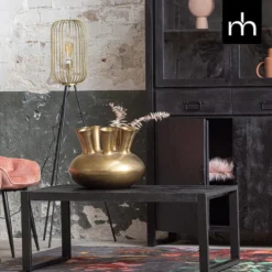 Mangohoutonline - Salontafel Britt Black 110cm Rechthoekig Zwart