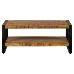 Mangohoutonline - Salontafel Britt 2laags 110cm Rechthoekig Bruin