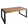 Mangohoutonline - Salontafel Britt 110cm Rechthoekig - Bruin - Mahom