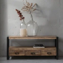 Mangohoutonline - TV Meubel Britt 150cm Rechthoekig - Bruin - Mahom