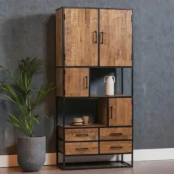 Mangohoutonline - Vakkenkast San Antonio 90cm Rechthoekig Bruin