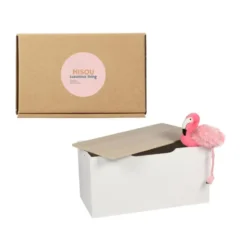 MARBEAUX Opbergbox met Deksel Opberger Speelgoedbak 80x40cm Wit Opbergdoos