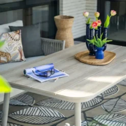 Margriet lounge-dining tuintafel - 160x90 cm - taupe