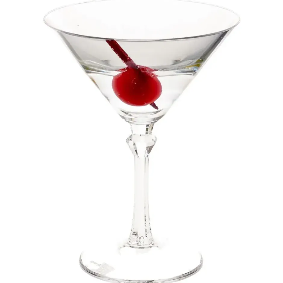 Martini glas - transparant - kunststof - 20 cl/200 ml