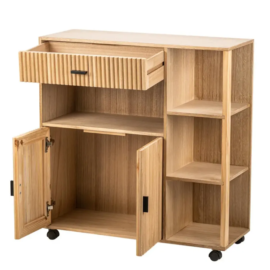 Massief houten bijzettafel