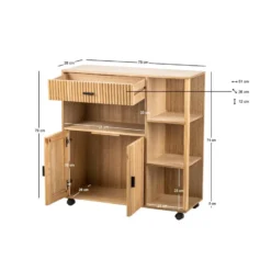 Massief houten bijzettafel