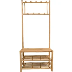 Massief houten garderobe/kledingrek